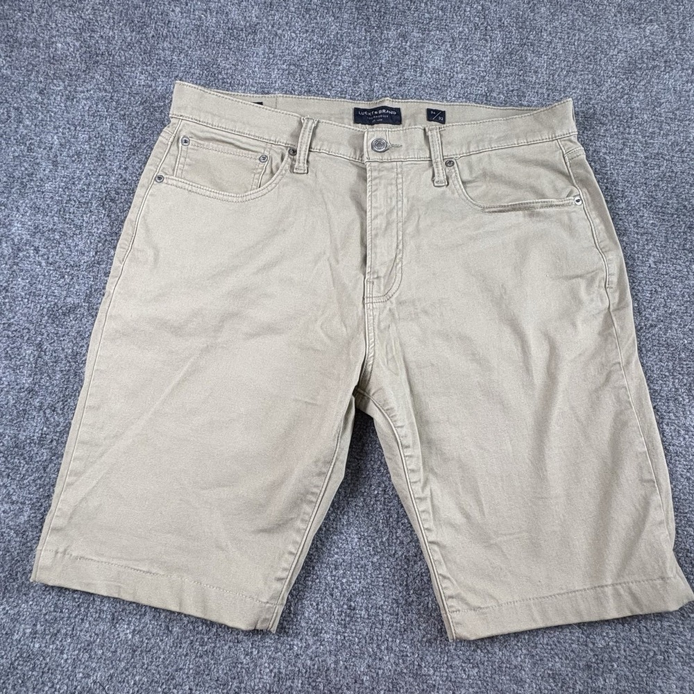 Lucky‎ Brand Shorts Men's 34 x 10 Beige 223 Straight Chino Preppy Americana Golf